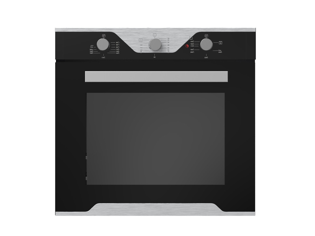 Fresh Modena Built-In Dual Fuel Oven with Grill, 56 Liters, Black - 9649
