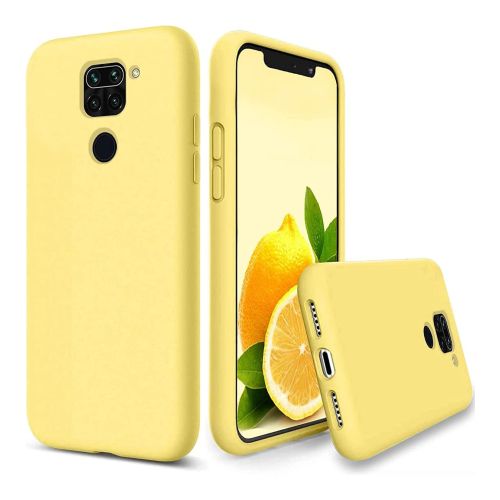 Stratg Silicone Back Cover for Xiaomi Redmi Note 9 and Redmi 10X 4G - Light Yellow