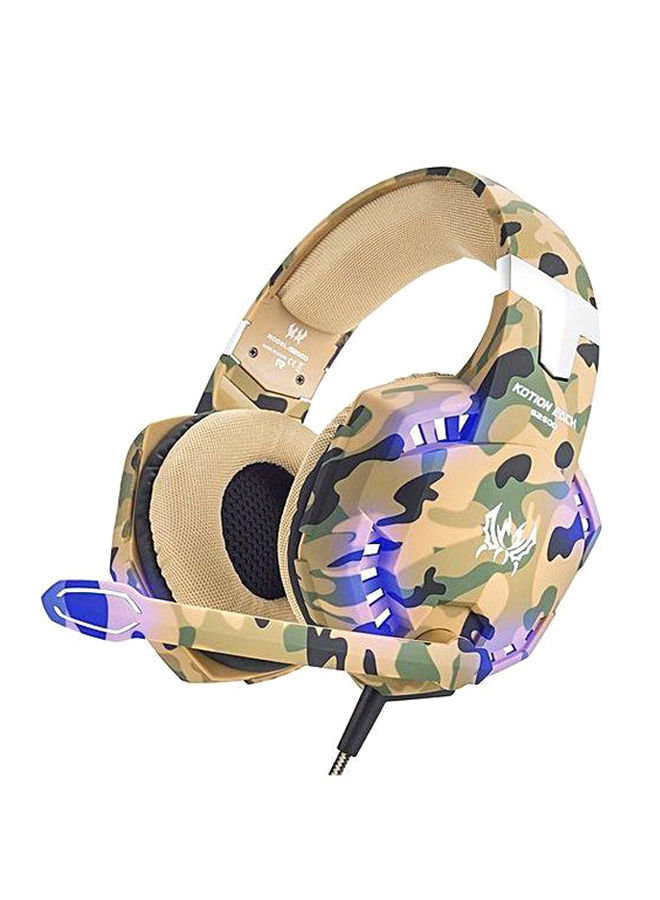 Kotion Each Wired Over Ear Gaming Headphones with Built in Microphone Camoflauge and Blue G2600 price in Egypt B.TECH