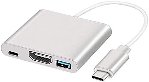 3 in 1 USB-C Hub for Type-C Devices - Silver