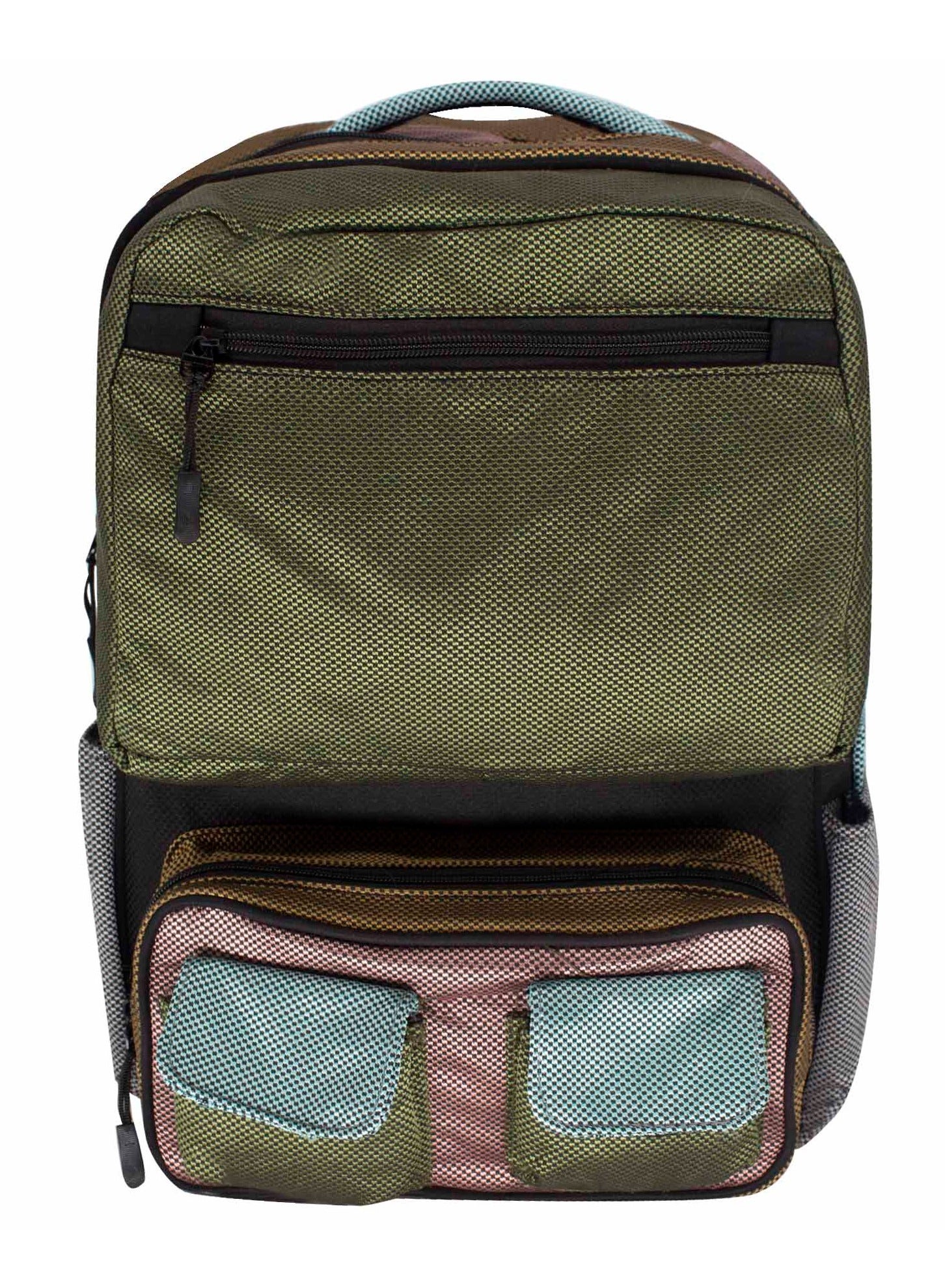 Gharibo Bags School Backpack For Kids Modern Pattern Olive and Grey Product detail page