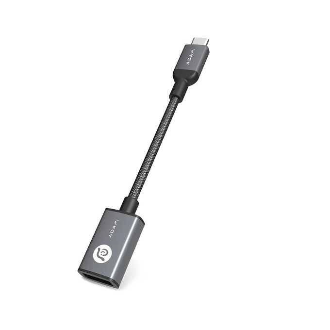 محول USB فئة C الى USB فئة A ادم ايلمنتس كاسا F13، قدرة 15 وات - رمادي