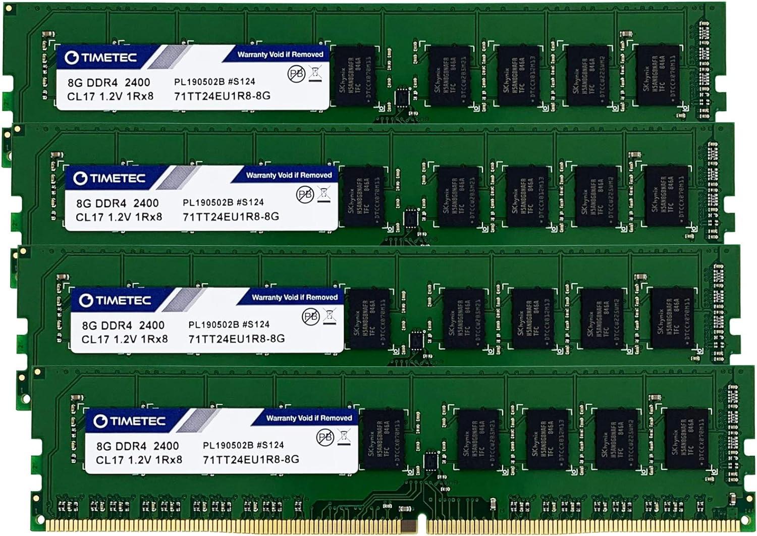 Timetec 2400 MHz DIMM DDR4 RAM 32GB PC4 19200 Best price in Egypt B.TECH