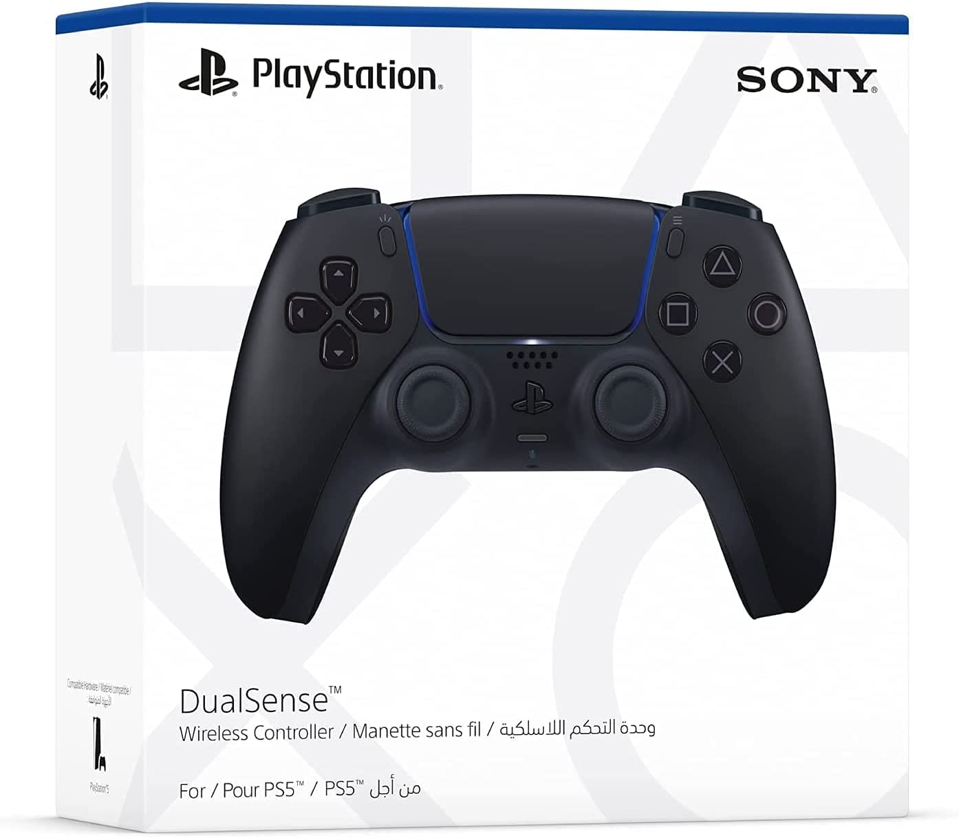 Sony DualSense Wireless Controller for PlayStation 5, Dark Black - CFI-ZCT1W