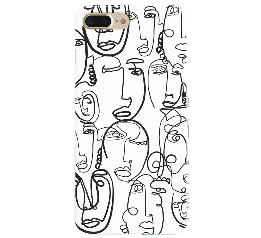 Covery Faces Pattern Back Cover for Apple Iphone 8 Plus