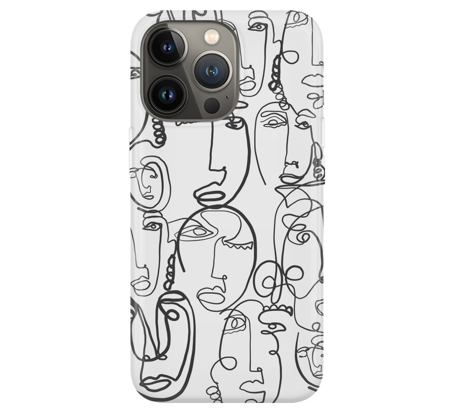 Covery Faces Pattern Back Cover for Apple Iphone 12 Pro Max