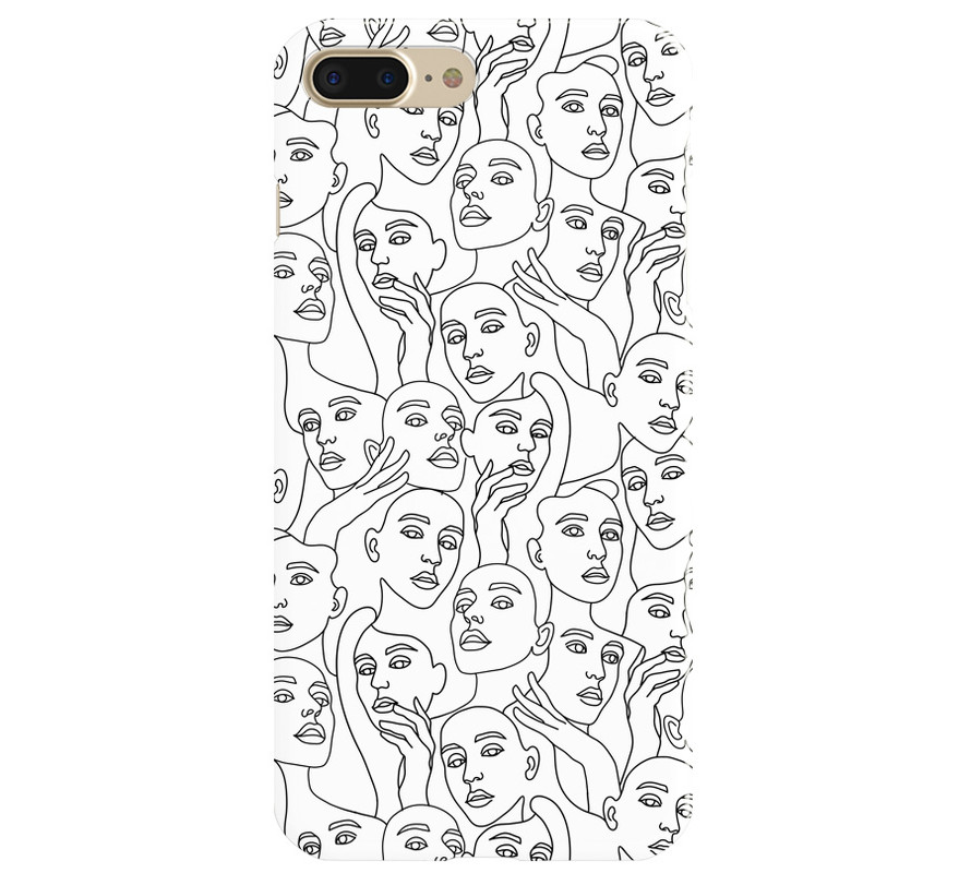 Covery Faces Pattern Back Cover for Apple Iphone 8 Plus