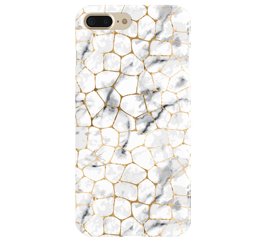 Covery White and Gold Marble Pattern Back Cover for Apple Iphone 8 Plus