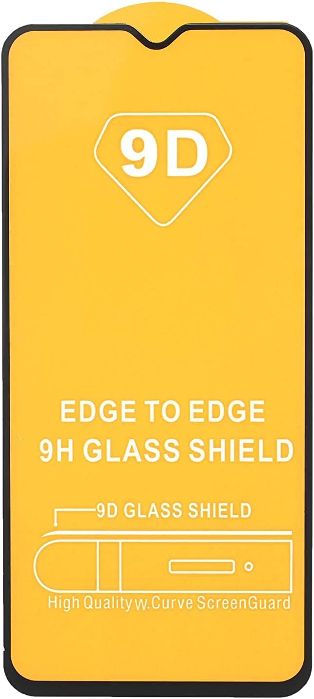 شاشة حماية زجاج 9D لسامسونج جالكسي A50 - شفاف باطار اسود