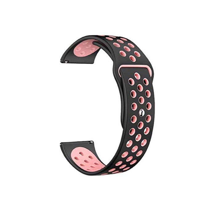 Silicone Smart Watch Strap For Huawei Watch GT - Black and Pink