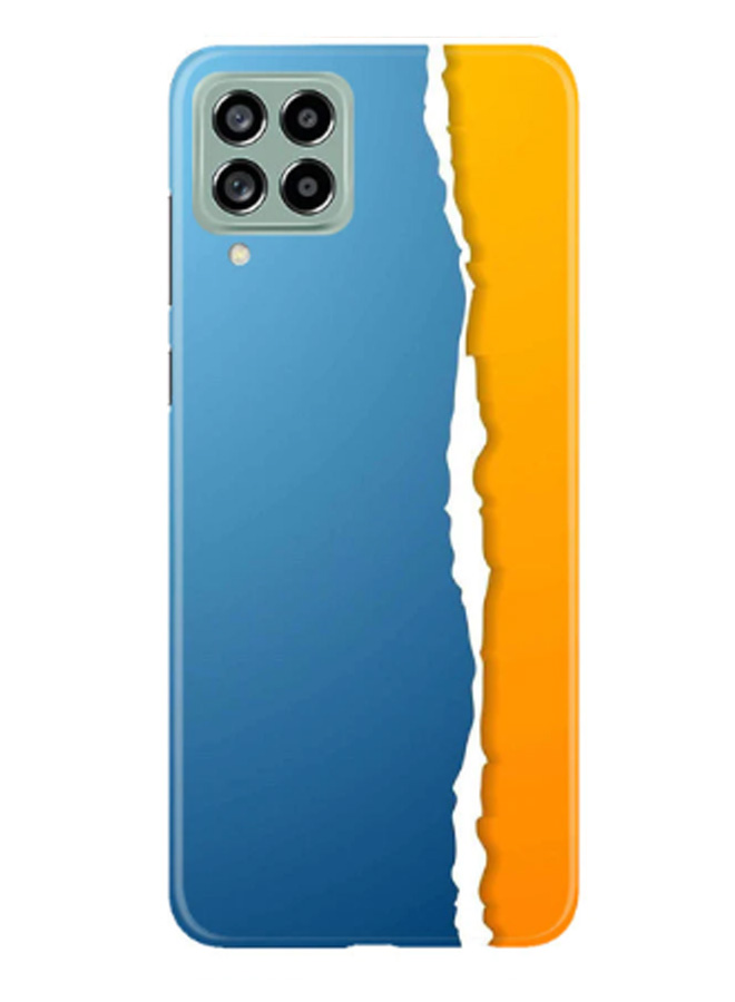 Blue and Yellow Printed Silicone Back Cover for Samsung Galaxy M32