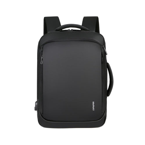 Meinaili USB Charging Backpack for 15.6 Inch Laptop, Black - 1901