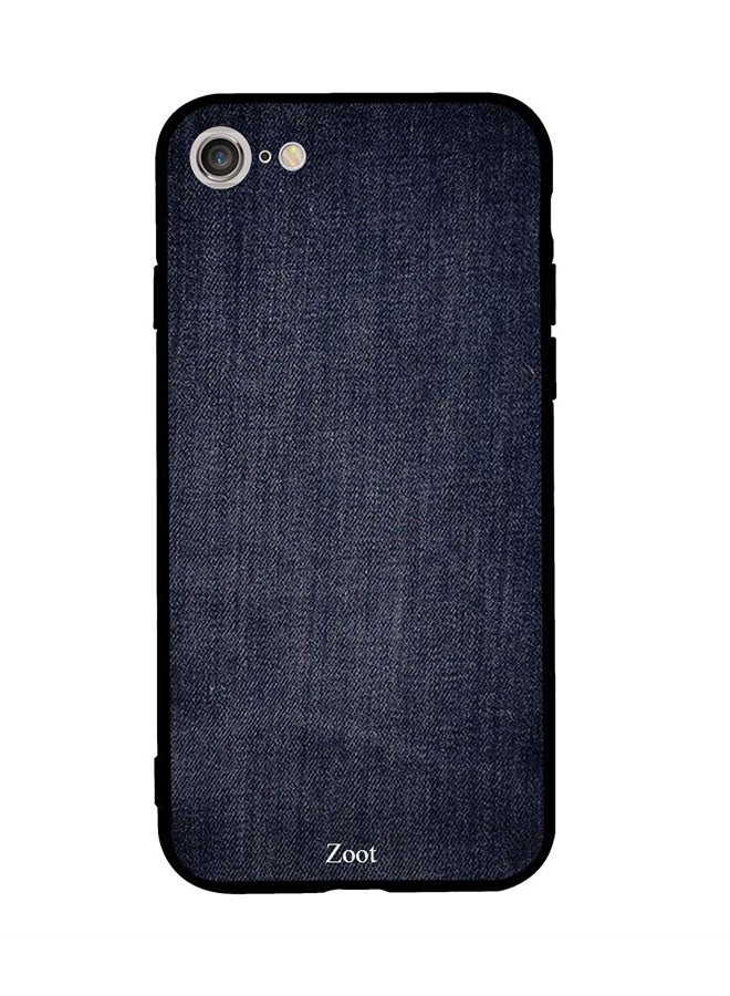 Dark Blue Jeans Pattern Printed Back Cover for Apple iPhone 8