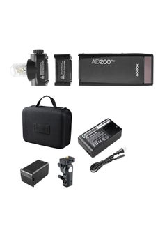 Godox Wireless TTL Flash with Changeable Head for Digital Cameras, Black - AD200Pro