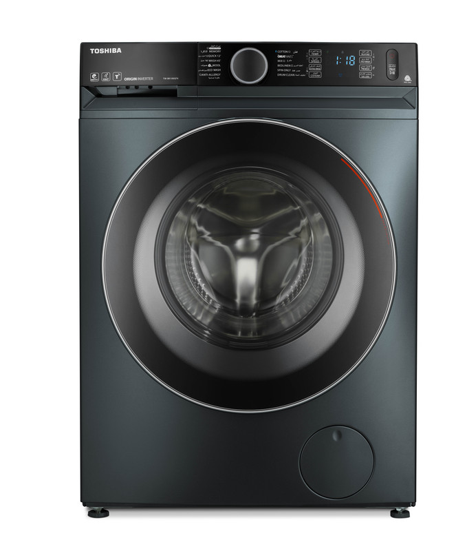 Toshiba Front Load Automatic Washing Machine, 9Kg, Inverter Motor, Morandi Grey - TW-BK100GF4EG(MK)