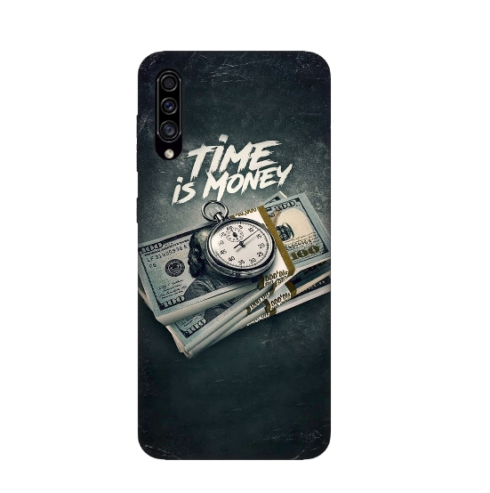 Silicone Time Is Money Pattern Back Cover For Samsung A30s