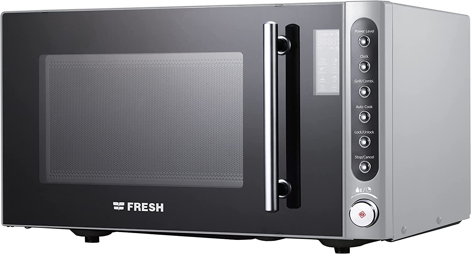Fresh Microwave Oven with Grill, 28 Liters, 900 Watt, Silver-FMW-28ECG-SG