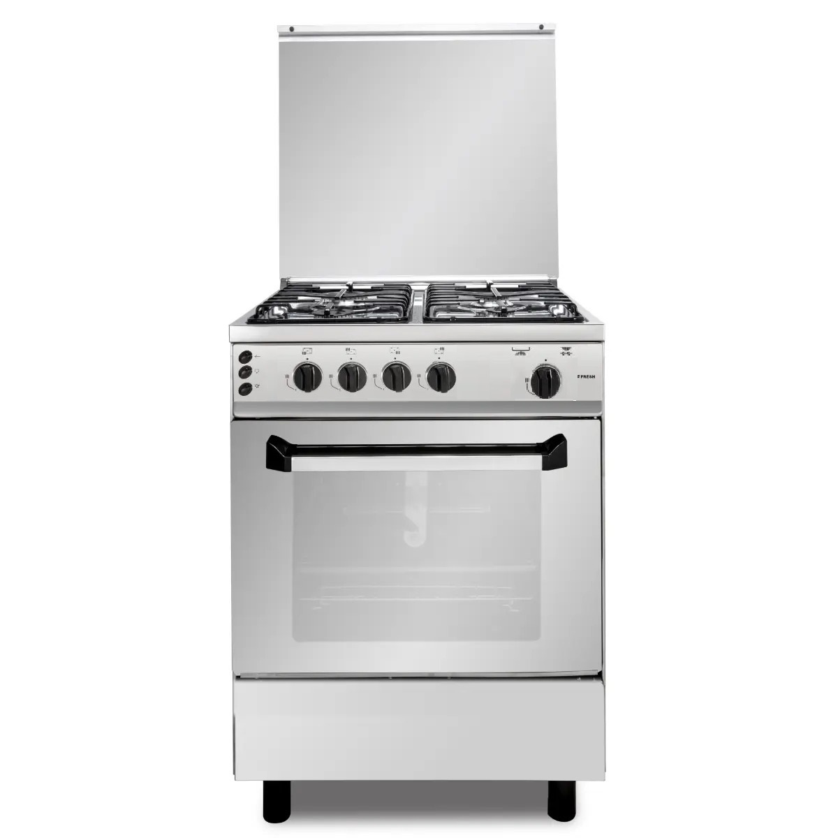 Fresh Master Gas Cooker, 4 Burners, Silver - 17281