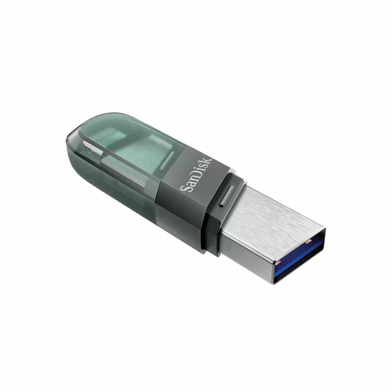 Sandisk iXpand USB Type A 3.1 and Lightning Flash Drive, 32GB, Green - SDIX90N-032G-GN6NN