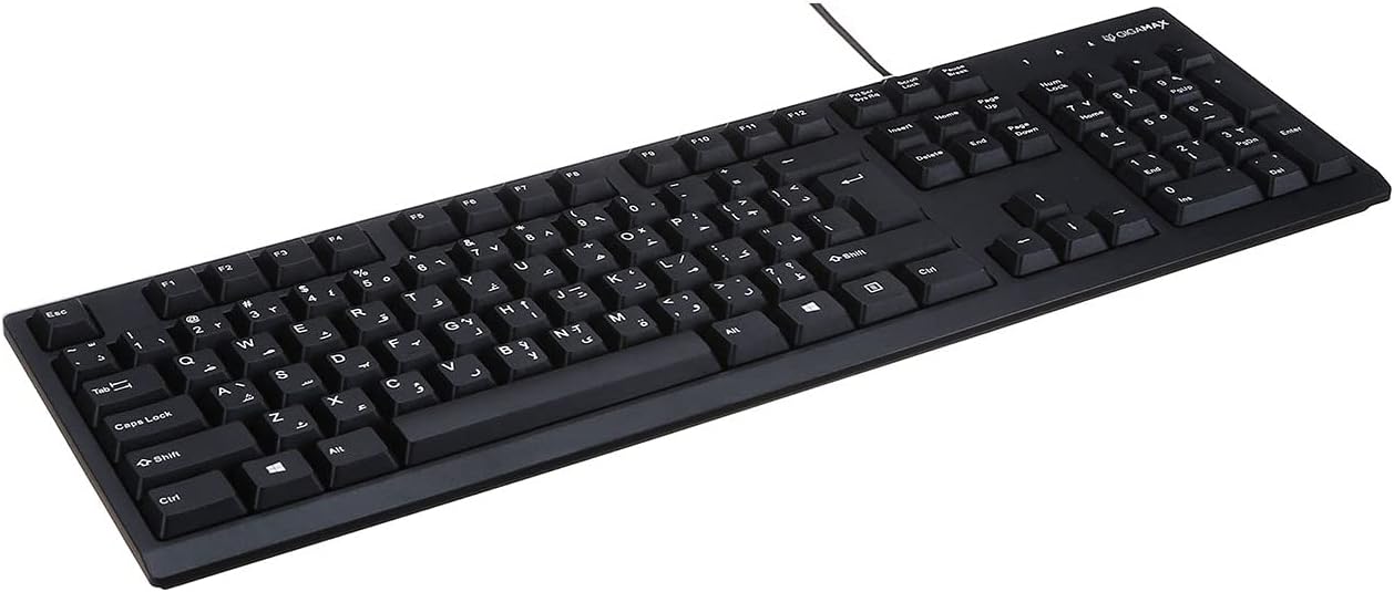 Gigamax Gm-5000 English And Arabic Wired Keyboard - Black