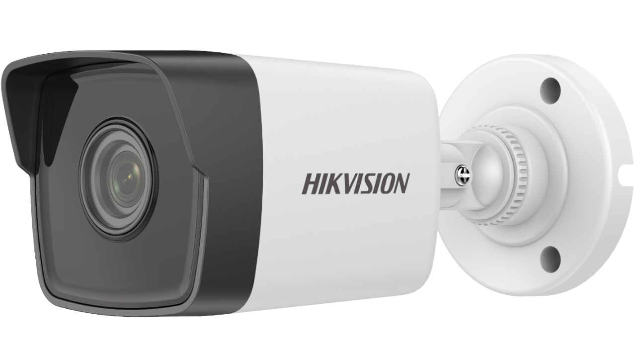 Hikvision 2MP Fixed Bullet Network Camera, 4MM, White and Black - DS-2CD1023G0E-I