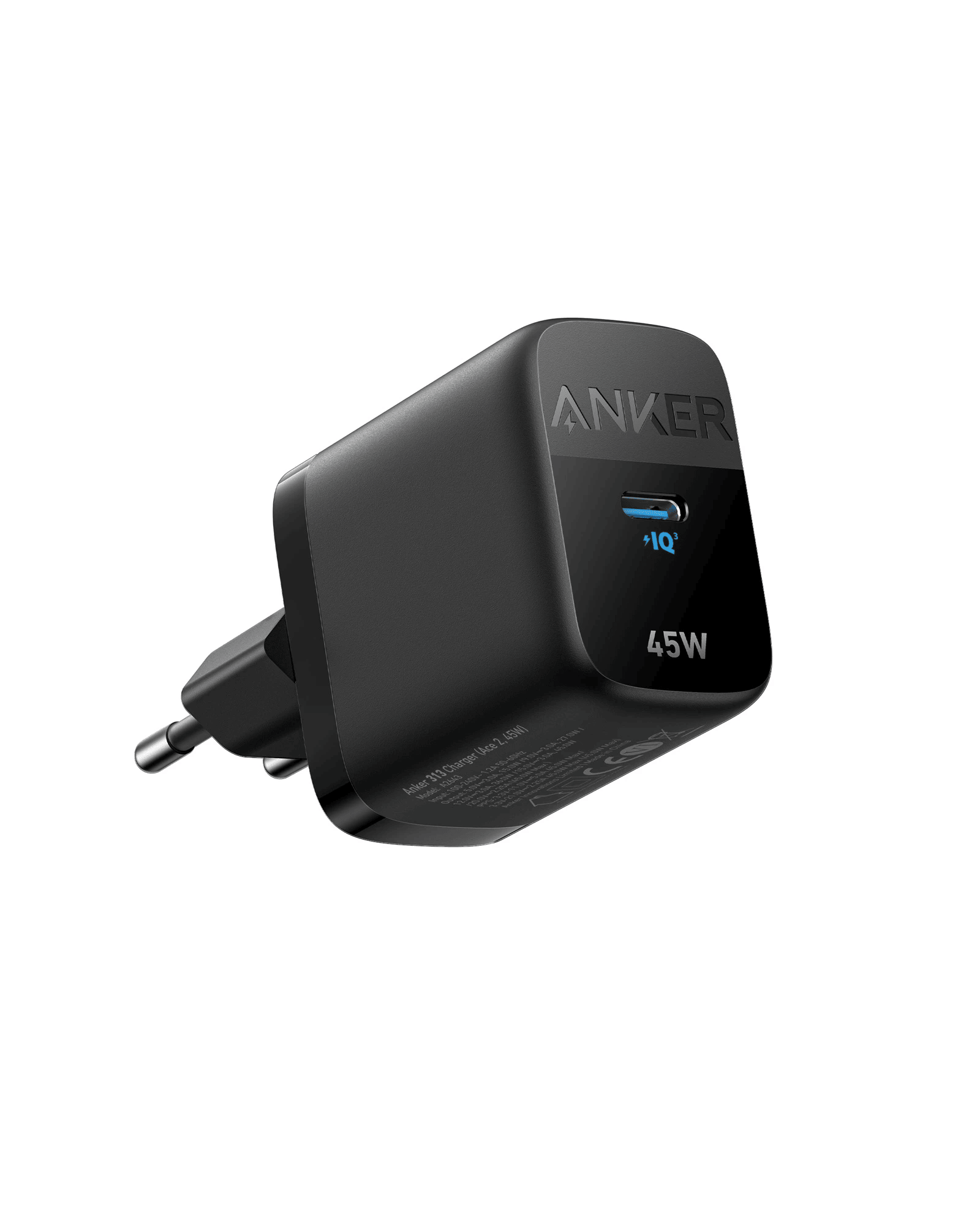 Anker 313 Wall Charger, 45 Watt, USB Type-C Port, Black - A2643G11