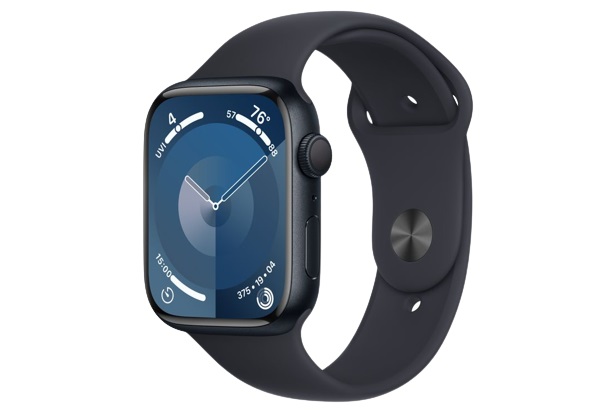 Apple Watch Series 9 Smart Watch, 45mm, Midnight Aluminum Case with Midnight Sport Band - MR9A3LL-A