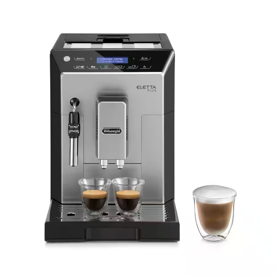 De'Longhi Eletta Cappuccino Espresso Machine, 2L, 1450W, Black and Silver - ECAM44.620.S