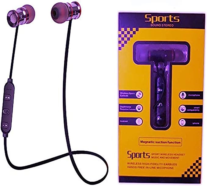 Sports Magnetic Bluetooth Headset Wireless Stereo Headphones for iPhone Android Best price in Egypt B.TECH