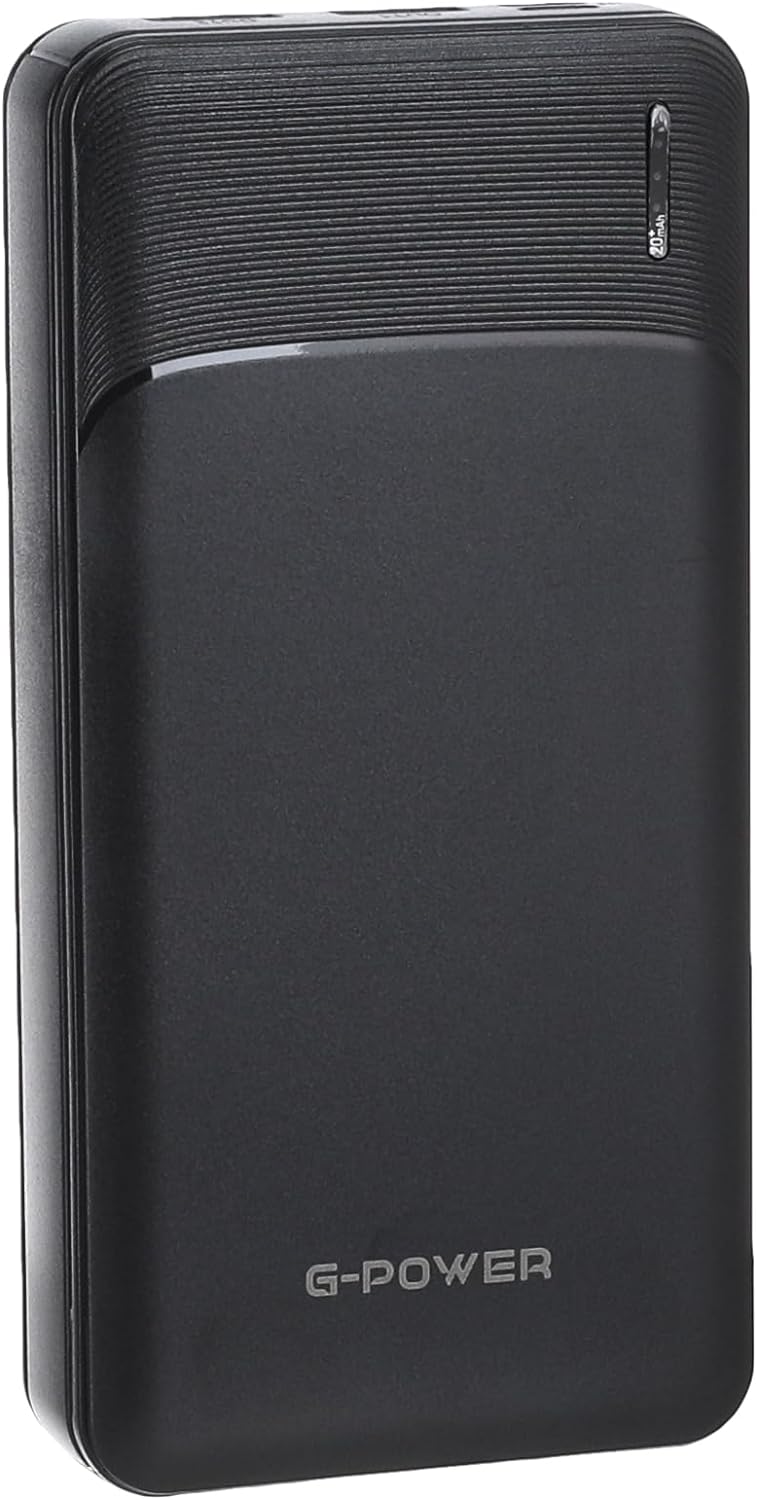 G-Power Power Bank, 20000mAh, 2 Ports, Black - GP002