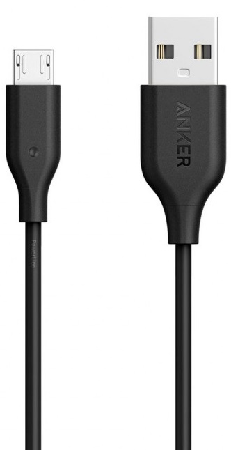Anker Micro USB Charging and Data Transfer Cable, 3ft, Black - A8132H12