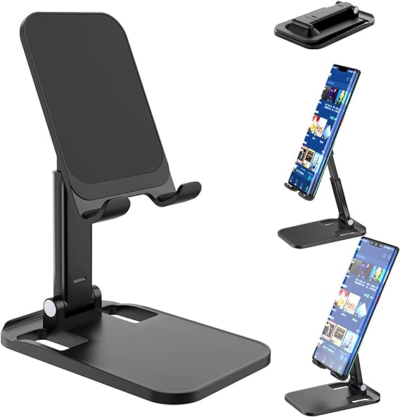 Mobile Phone Stand, Foldable Portable - Black