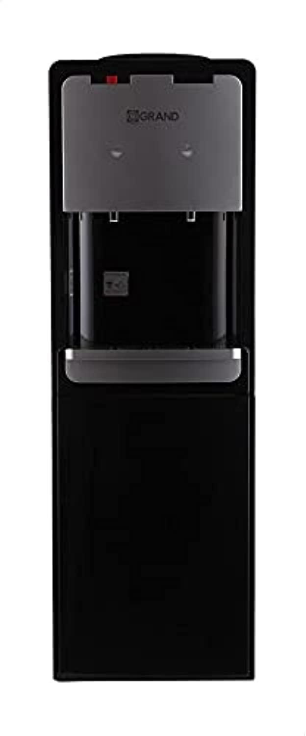 Grand Hot and Cold Water Dispenser with Cabinet, 2 Liters, Black and Silver - WDS-202C