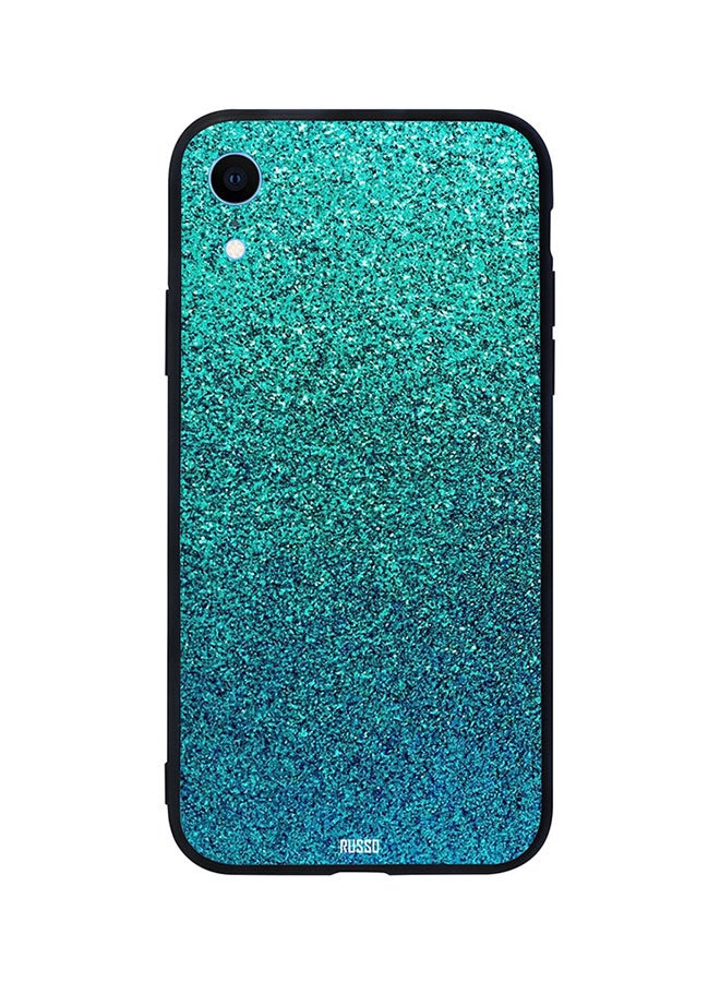 Blue Shiny Design Pattern Printed Back Cover for Apple iPhone XR