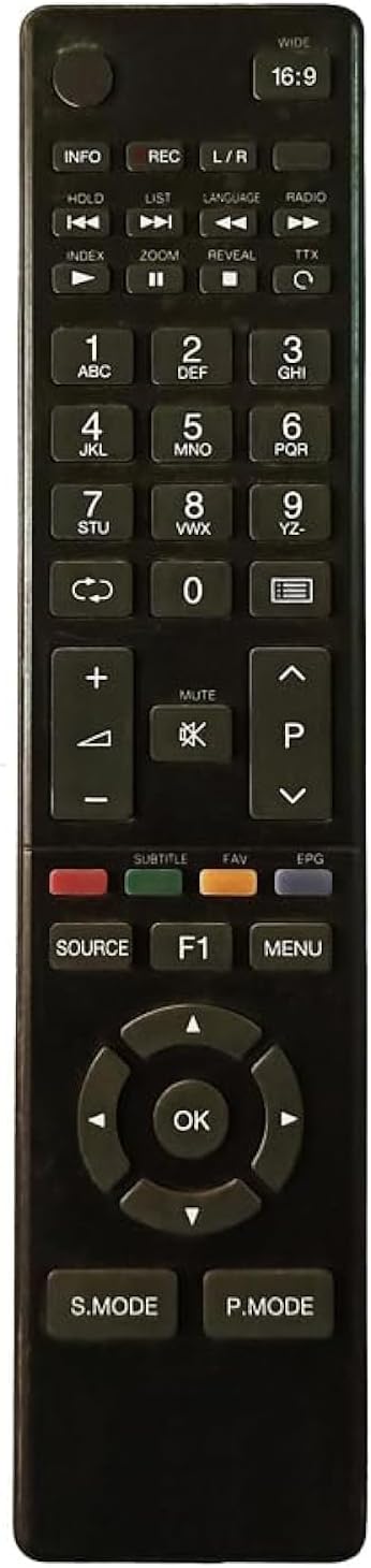 Remote Control for Toshiba TV CT-32F2  - Black