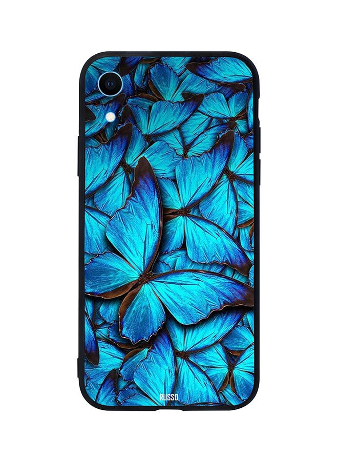 Blue Butterfly Pattern Printed Back Cover for Apple iPhone XR