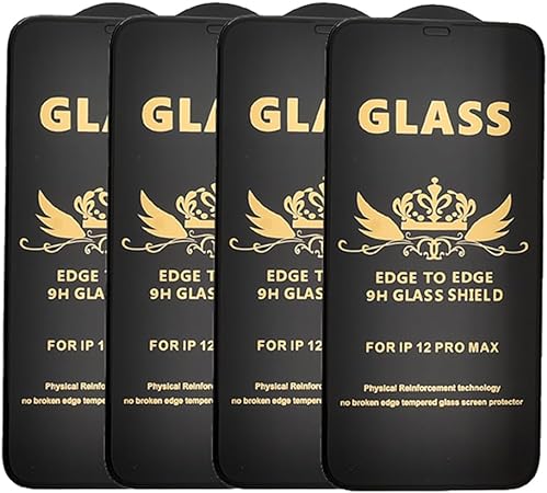 G-Power 4 Pack Glass Screen Protector for Apple iPhone 12 Pro Max