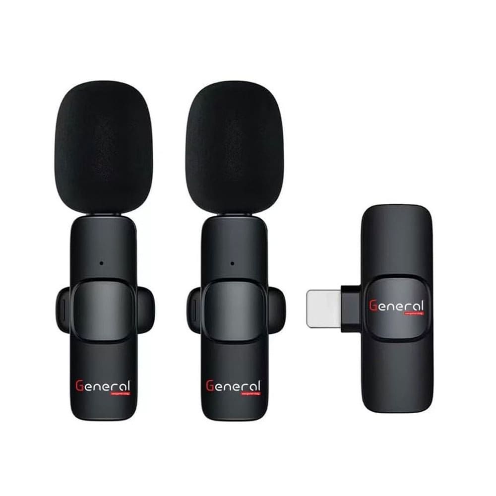 General Wireless Mini Lavalier Microphones, Black - K10 K2