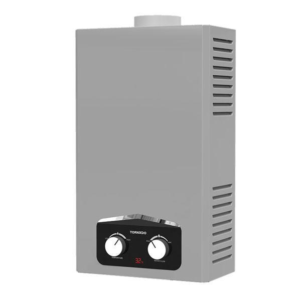 Tornado Digital Gas Water Heater, 6 Litres,  Silver - GHM-C06CNE-S