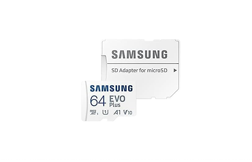 Samsung EVO Plus Micro SDXC Memory Card with Adapter, 64GB, White - MB-MC64KA