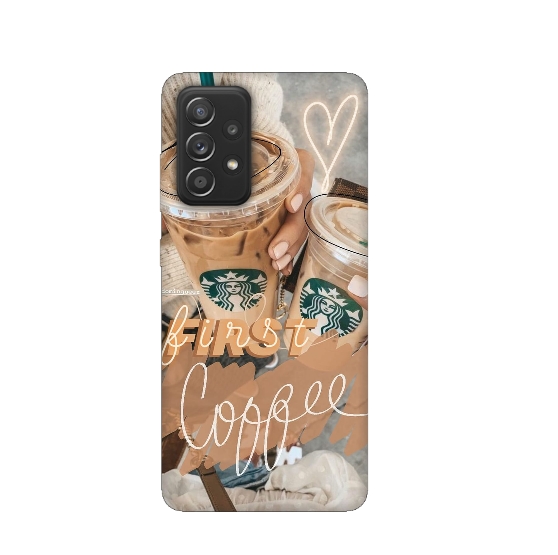 First Coffee Silicone Printed Back Cover for Samsung Galaxy A13 4G