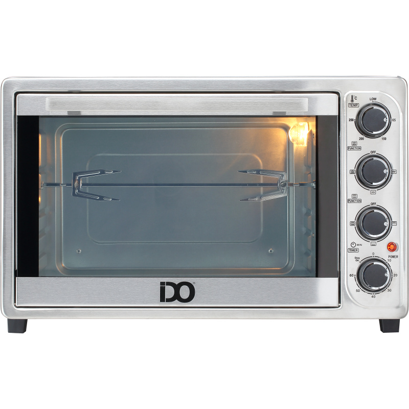 IDO Freestanding Electric Oven, 50 Liters, 2000 Watt, Black and Silver - TO50DG-SV