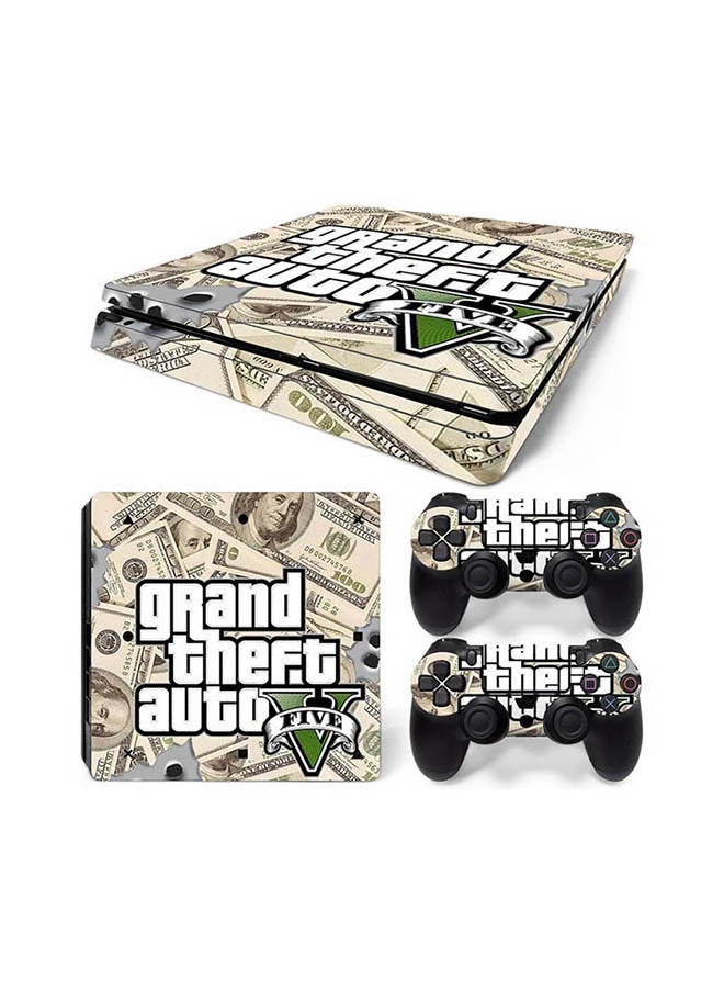 ملصق ذراع وجهاز تحكم بطبعة عبارة Grand Theft Auto لبلايستيشن 4 سليم