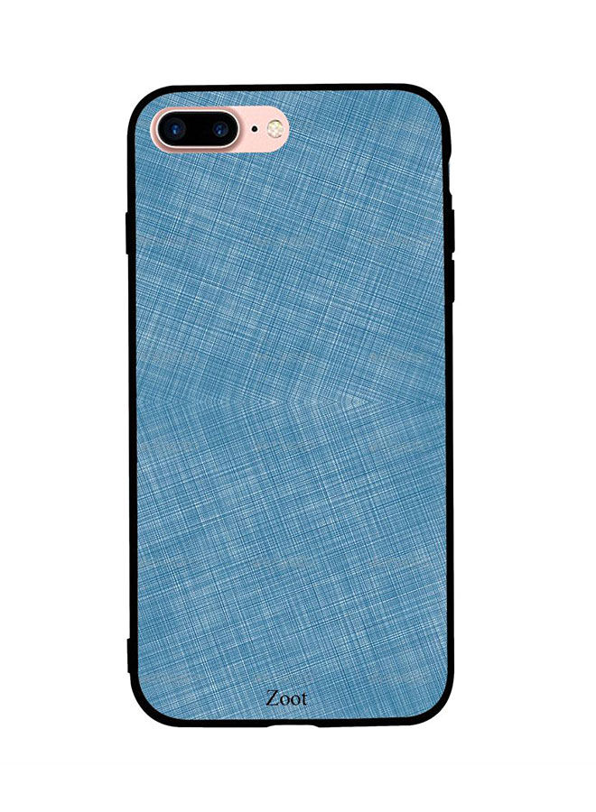 Sky Blue Textile Pattern Printed Back Cover for Apple iPhone 8 Plus
