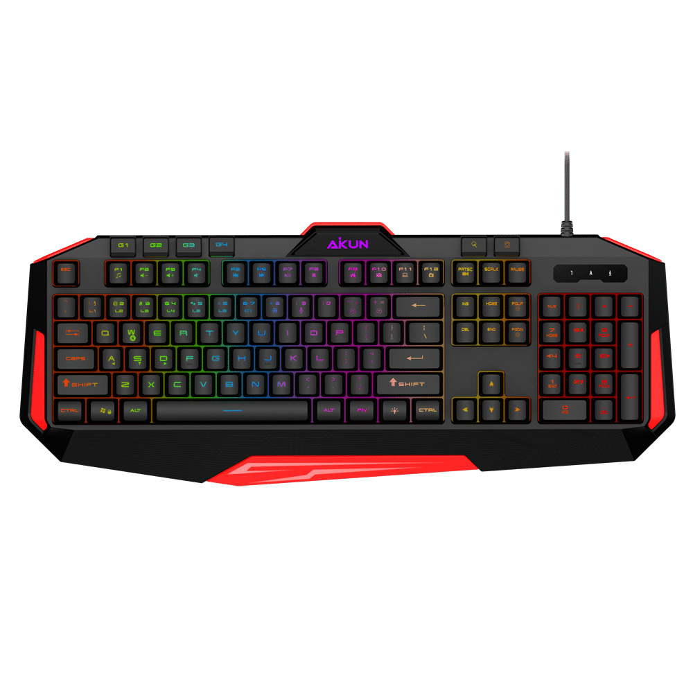 Aikun Master Game Wired Gaming Keyboard, Black and Red - GX600L