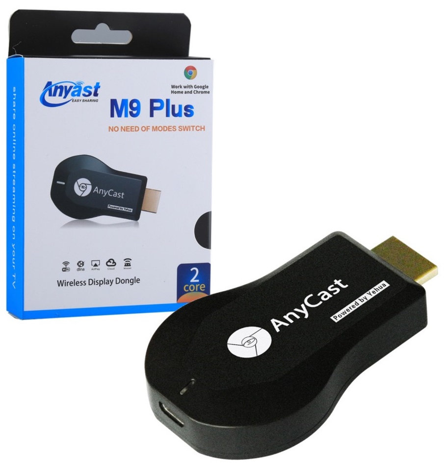 Anycast M9 PLUS Wireless Display Dongle Receiver - Black