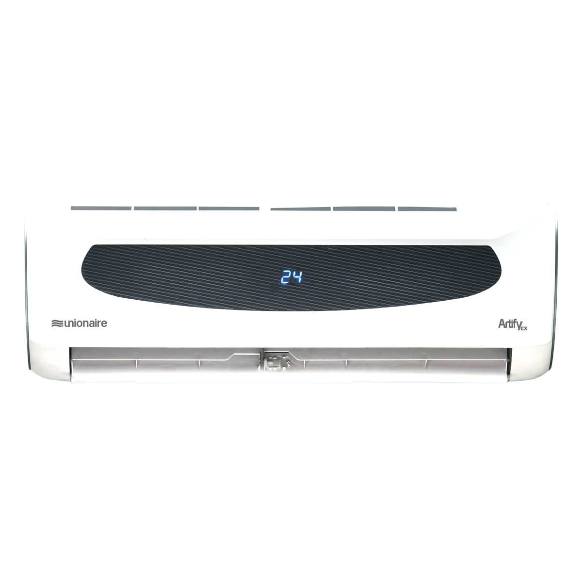 Unionaire Artify Pro Air Conditioner, Cooling and Heating, 1.5 HP, White and Black - ARTI012HV50NBR-LN-UV-PRO