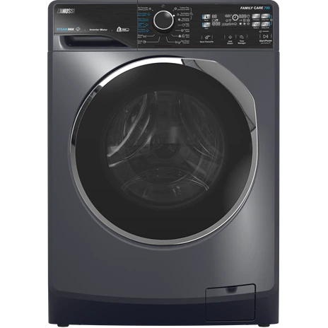 Zanussi Steammax Inverter Washing Machine, 8 Kg, Dark Grey - ZWF8221DL7