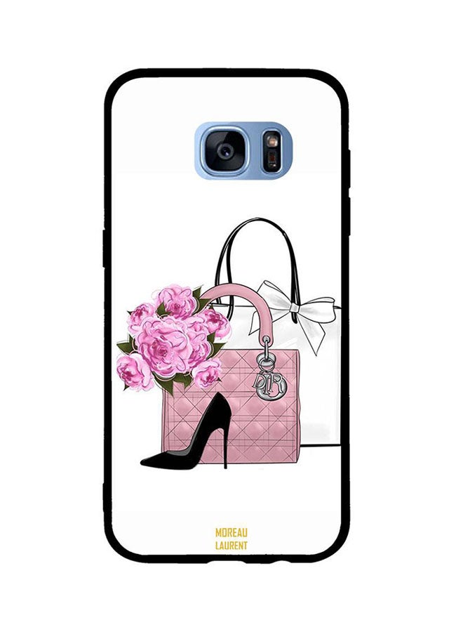 Moreau Laurent Shoes Handbag And Flowers Printed TPU Back Cover For Samsung Galaxy S7 Edge