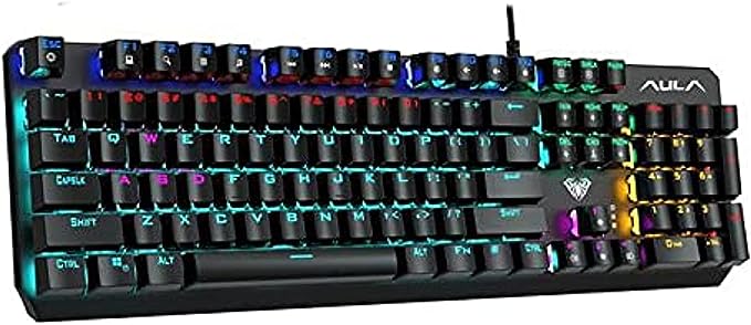 Aula F2066-II Mechanical Gaming Keyboard Anti-Ghosting Blue Switch-Software for Gamer Laptop And Computer